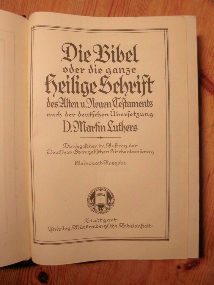 Die Heilige Schrift Bibel 1928 Hochzeit Großformat Schuber Antik in Kiel