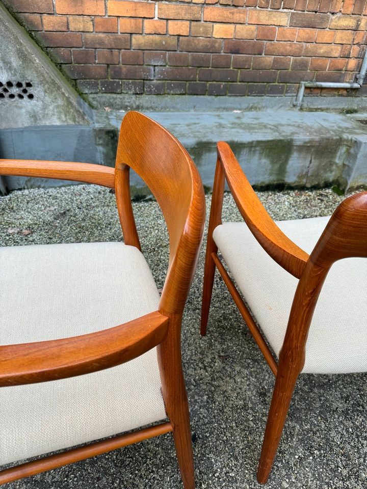 ◤ Armlehnenstuhl Stühle Teak Niels Möller Modell nr 56 Teakholz Dänemark Vintage esszimmerstühle Stuhl chair Schreibtischstuhl Retro Polsterei gepolstert aufgearbeitetet in Berlin