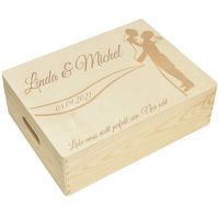 Holzbox Personalisiert zur Hochzeit - 40x30x14cm Aufbewahrungsbox Nordrhein-Westfalen - Heiden Vorschau