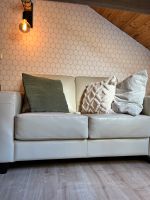 Beige Zweisitzer Leder-Couch Bayern - Altdorf Vorschau