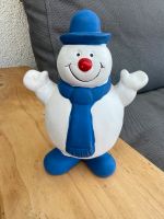 Schneemann Keramik Blau Weiß Deko Weihnachten Winter Saarland - Quierschied Vorschau