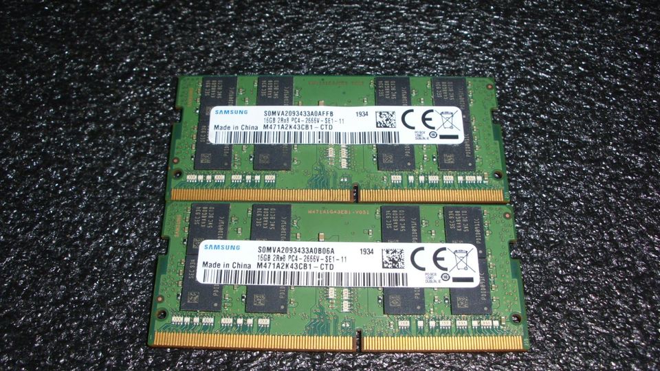 Samsung 2666V 32 GB DDR4. 2 X 16 GB Sodimm für Laptop. in Hagen