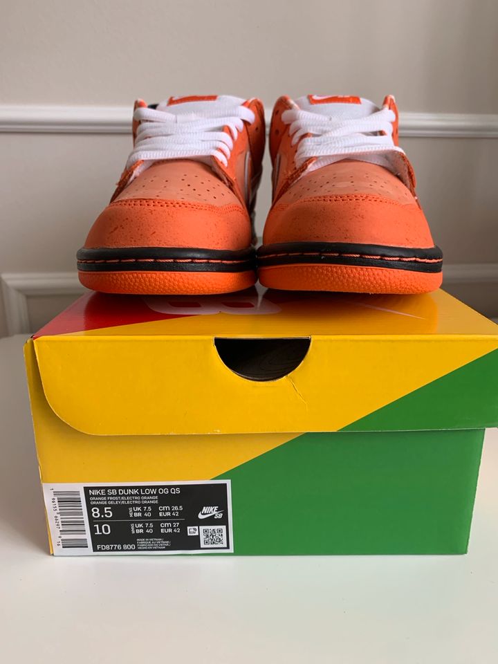 Nike SB Dunk Orange Lobster Concepts US8 41 NEU in Dresden