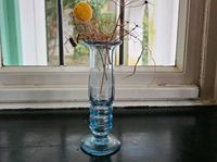 Vase hellblau Glas vintage Kerzenständer Hochzeit Nordrhein-Westfalen - Meerbusch Vorschau