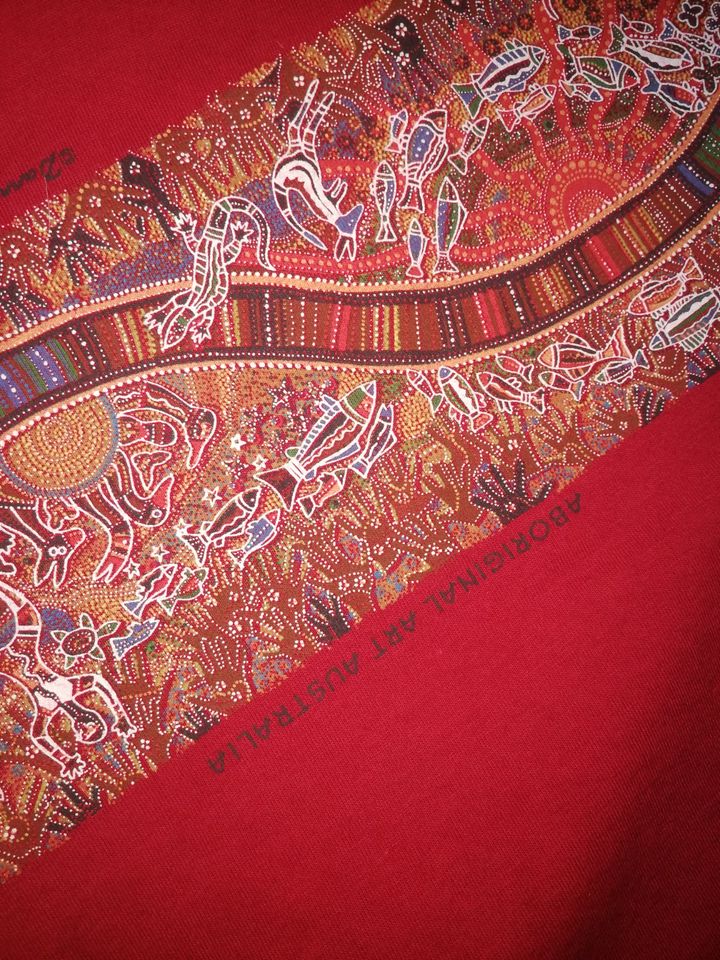 T-Shirt Aboriginal Arts Australien Aborigines Rainbow Serpent XL in Uelzen