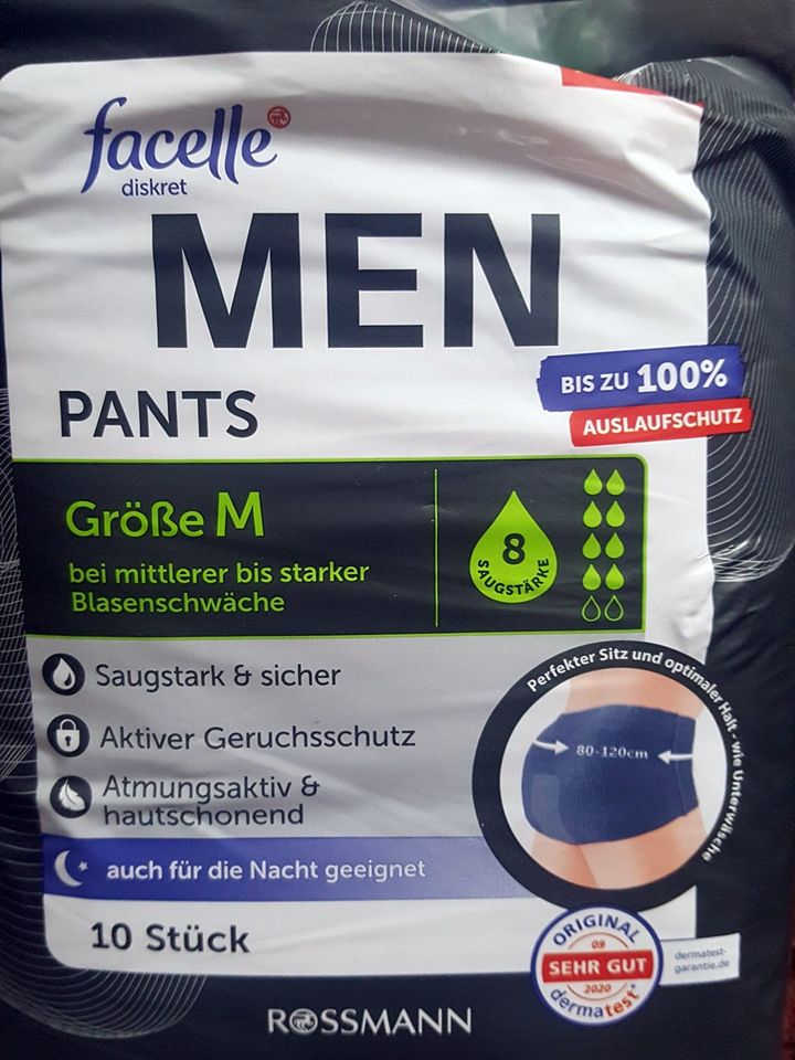 95 Inkontinenz-Hosen, Herren Men Pants, Gr M & 25 Vorlagen in Berlin