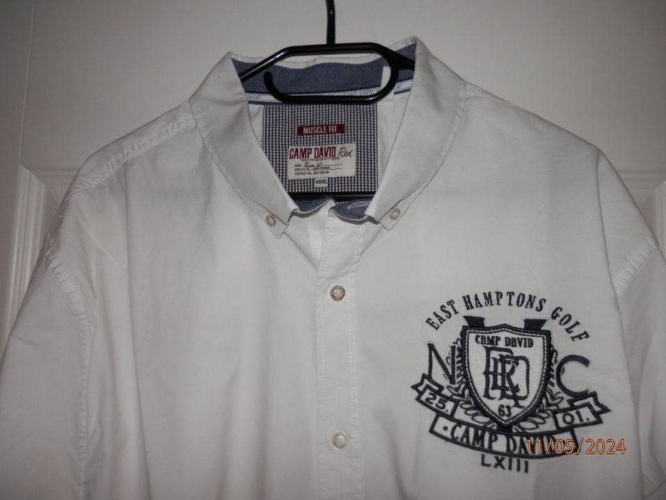 Camp David Hemd Oberhemd weiss langer Arm Gr. XXXL 3XL in Görlitz