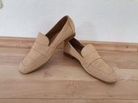Leder Loafer Slipper Schuhe hell Beige braun Damen 36 37 Hessen - Ebsdorfergrund Vorschau