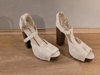 H und M weiße Stoff High Heels Hessen - Bad Wildungen Vorschau