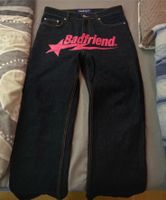 Original Badfriend Jeans mit pinken Print Bayern - Neunburg Vorschau