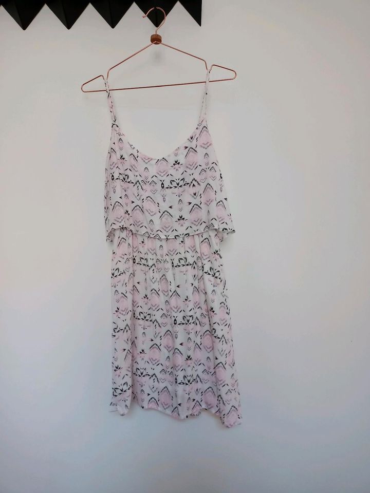 Pimkie Damen Sommerkleid, zweilagig, weiß mit Muster, M in Landshut