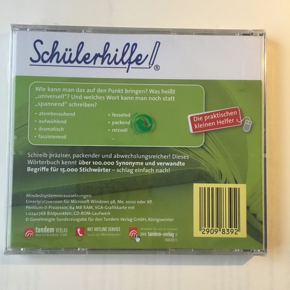 Synonym-Wörterbuch Deutsch Sinn- + sachverwandte Wörter CD-ROM in Düsseldorf