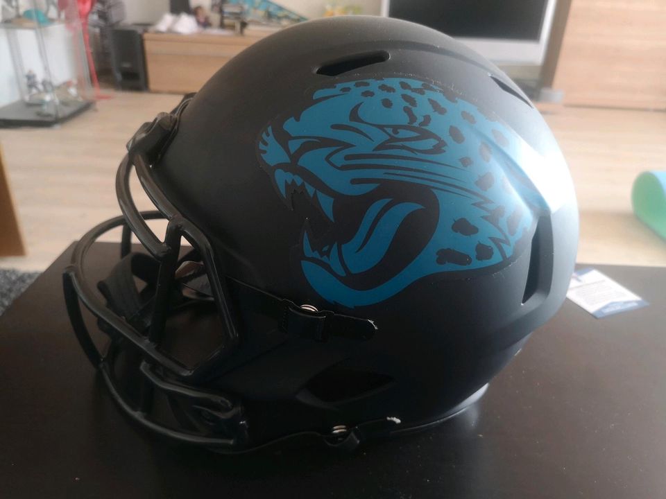 NFL JACKSONVILLE JAGUARS Helm Full Size Eclipse COA BECKETT in Wiesenbronn