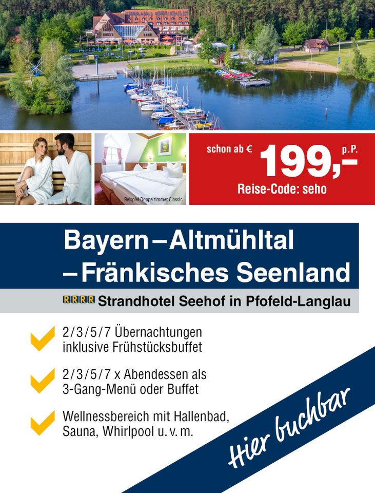 Strandhotel Seehof in Pfofeld-Langlau | 3 Tage inklusive HP. in Dresden