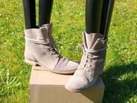 COX Schnürboots Stiefelette Nubukleder beige Gr. 39 Schleswig-Holstein - Flensburg Vorschau
