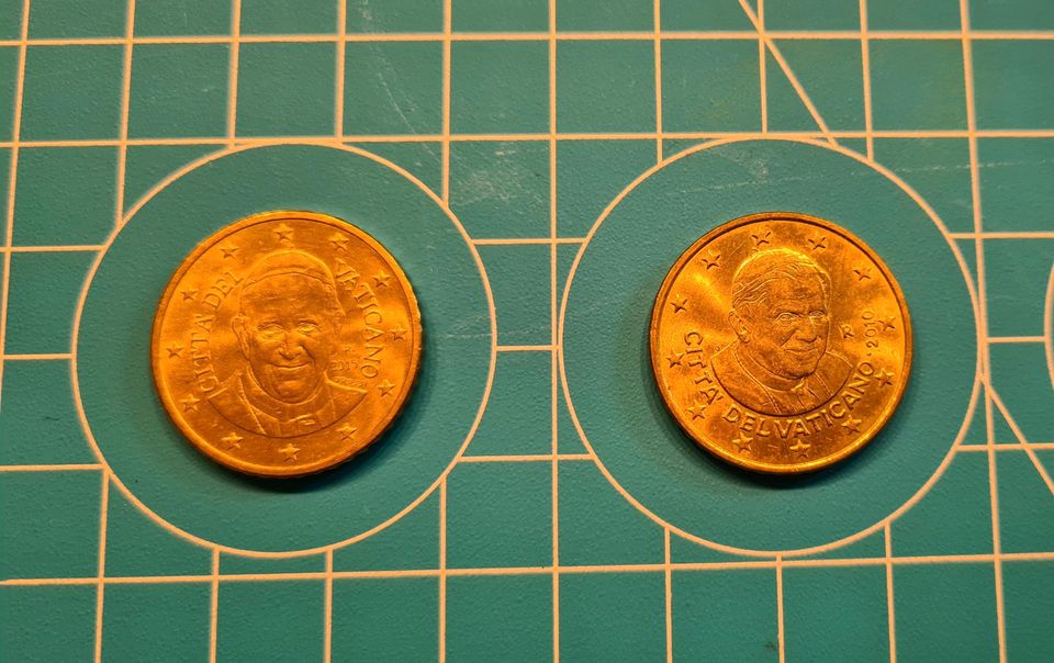 Euromünze Vatikan, 50 Cent Pabst Benedikt u. Pabst Franziskus in Eichenau