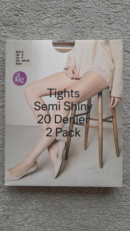 2er Pack Strumpfhosen 20den, sand, Gr S, neu in Norderstedt