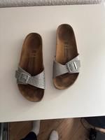 Birkenstock Gr. 39 Schmal Silber glitzernd Muster Nordrhein-Westfalen - Herne Vorschau