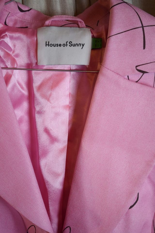 House of Sunny Island Blazer pink Logo allover Print 38 in Berlin