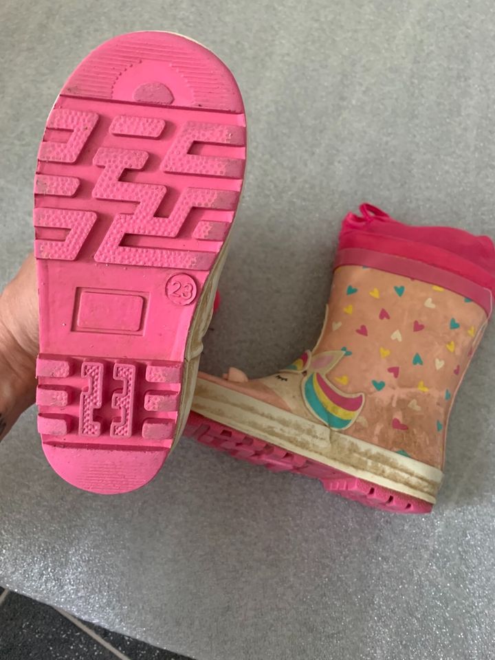 Gummistiefel Einhorn rosa bunt Gr. 23 in Leipzig