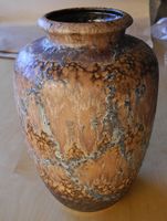 Keramik Blumenvase gestempelt; braun, graublau gesprenkelt, Rheinland-Pfalz - Neustadt an der Weinstraße Vorschau