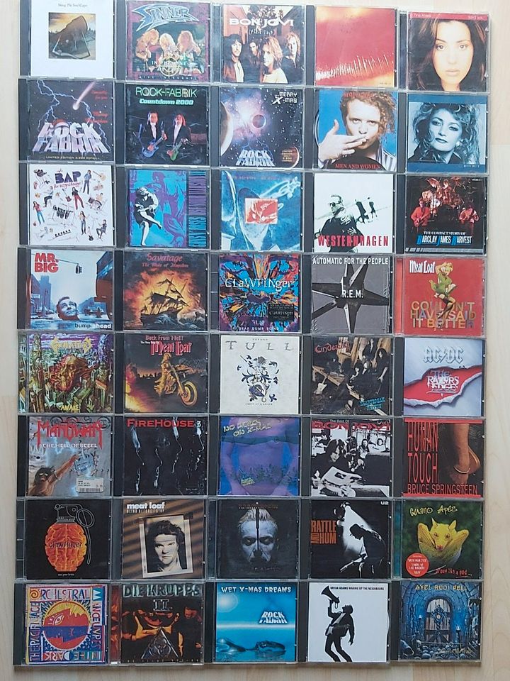 CD-Sammlung, 123 Stück, Rock+Pop+Hardrock, ab 70er in Bönnigheim