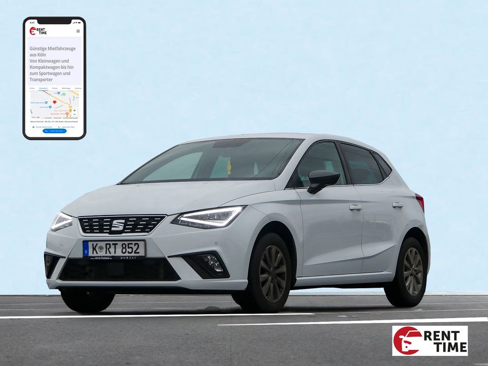 Auto mieten/ Seat Ibiza FR/ Automatik/ Autovermietung/ Rent Time in Köln