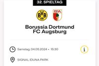 BVB vs. FC Augsburg Ticket Nordtribüne 77 Duisburg - Walsum Vorschau