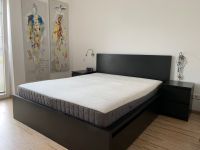 Bett IKEA Malm 160x200 schwarz, Nachtkasten Lattenrost Matratze Bayern - Sünching Vorschau