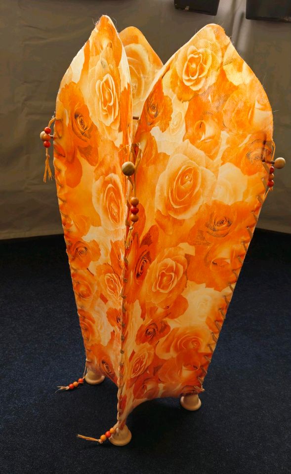 Crea-Pop Lampe mit orangen Rosenmuster  Ca. 62x34 cm  Handgeferti in Schönefeld