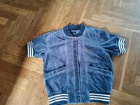 Adidas, kurzärmliche Jacke, Velours, blau, Vintage Retro Hamburg-Nord - Hamburg Winterhude Vorschau