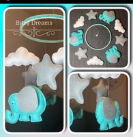 Handmade Mobile Elefant und Sterne Mint Wandsbek - Steilshoop Vorschau