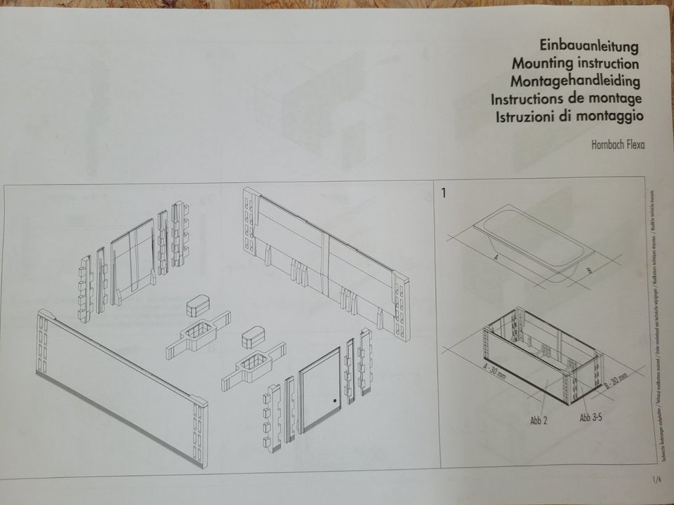 Wannenträger, universal, für rechteckige Badewannen in Dresden