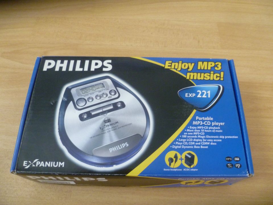 Vintage Philips EXP 221 Discman Expanium MP3-CD Player wie NEU in Jena