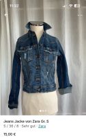 Jeansjacke Gr.S Zara Baden-Württemberg - Laupheim Vorschau