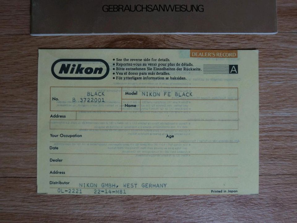 Nikon FE inkl. Anleitung, Rechnung & Originalverpackung TOP!! in Hannover
