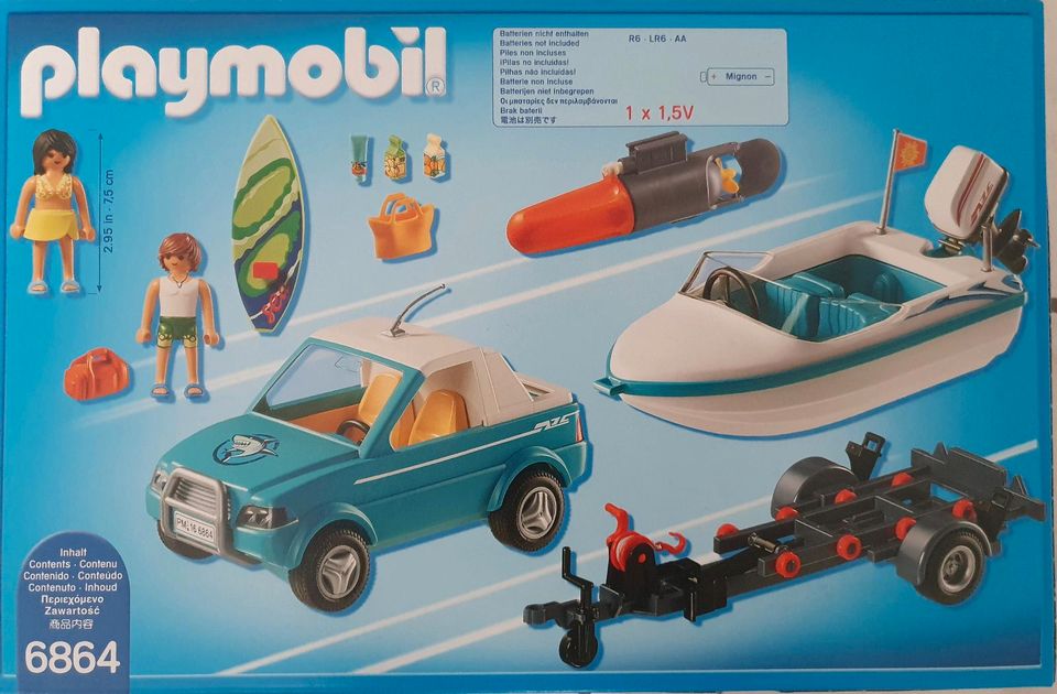 Playmobil 6864 Surfer-Pickup mit Speedboat+Unterwassermotor NEU in Dirmstein