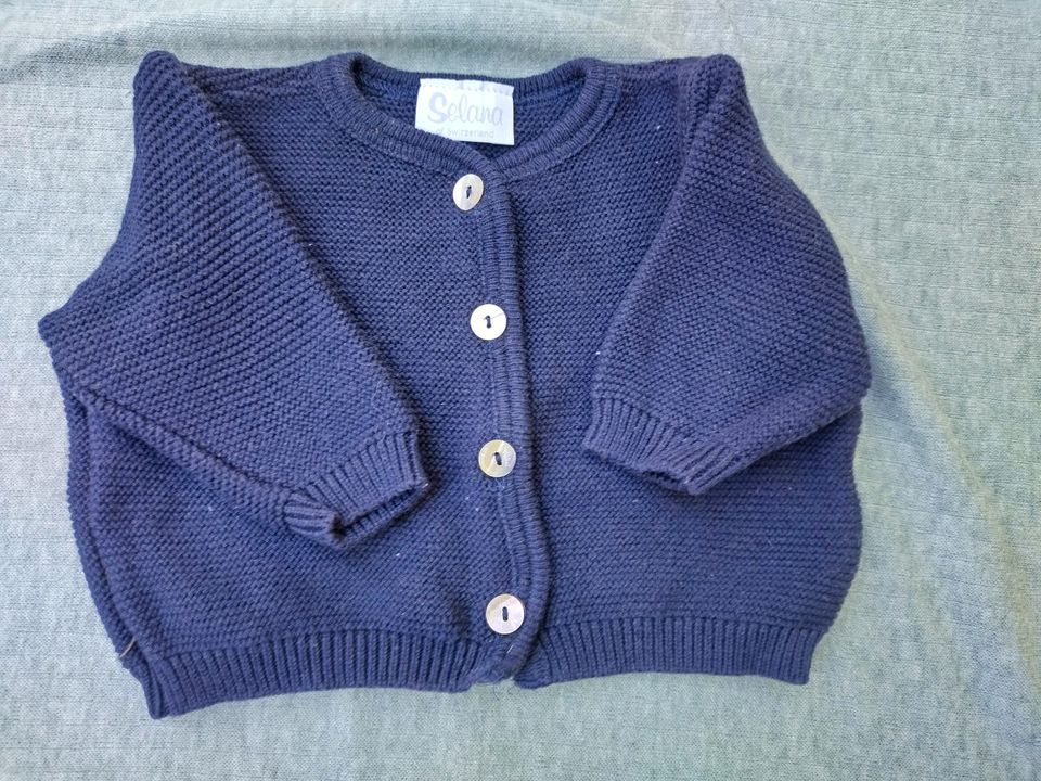 Selana, Strickjacke, navy, 100% Biobaumwolle in Karben