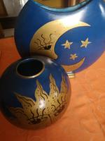 BELLINI PIÚ ITALY ART POTTERY OVAL RUNDE VASE Sonne Mond Sterne Nordrhein-Westfalen - Hattingen Vorschau