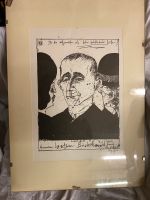 Horst Janssen Bild Wandbild Portrait Berthold Brech Lithographie Essen - Essen-Kray Vorschau