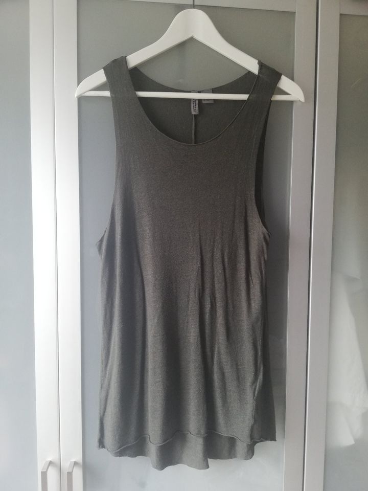 H&M | Grunge Top Shirt Tanktop Trägershirt 34/XS khaki dunkelgrün in Mülheim (Ruhr)