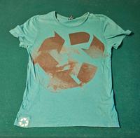 Blaues Shirt - mit Recycling-Logo (verwaschener Effekt) Hessen - Rodgau Vorschau