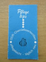 Broschüre Pflegetips DDR Chemiefaser Textilien Leipzig - Leipzig, Zentrum-Nord Vorschau