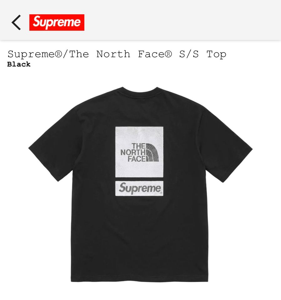 Supreme x The North Face S/S Top Black GR.M in Duisburg