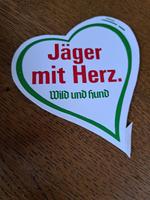Aufkleber Sticker 'Jäger mit Herz' aus den 80er Jahren Bayern - Karlstadt Vorschau