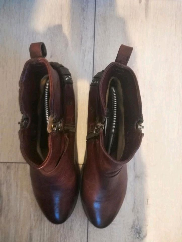 A.S.98 38,5/39 Leder Western Boots Stiefeletten Braun in Konstanz