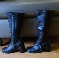 Lederstiefel Gr 37 in Schwarz Nordrhein-Westfalen - Velbert Vorschau