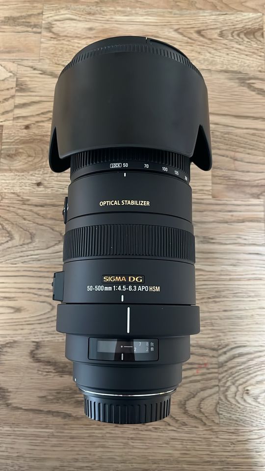 Sigma DG, ef 50-500mm 4,5 f canon wie neu! in Düsseldorf