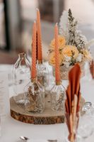 Trockenblumen Deko, Flasche, Kerzenständer, 4er Set, Hochzeit Bayern - Thannhausen Vorschau