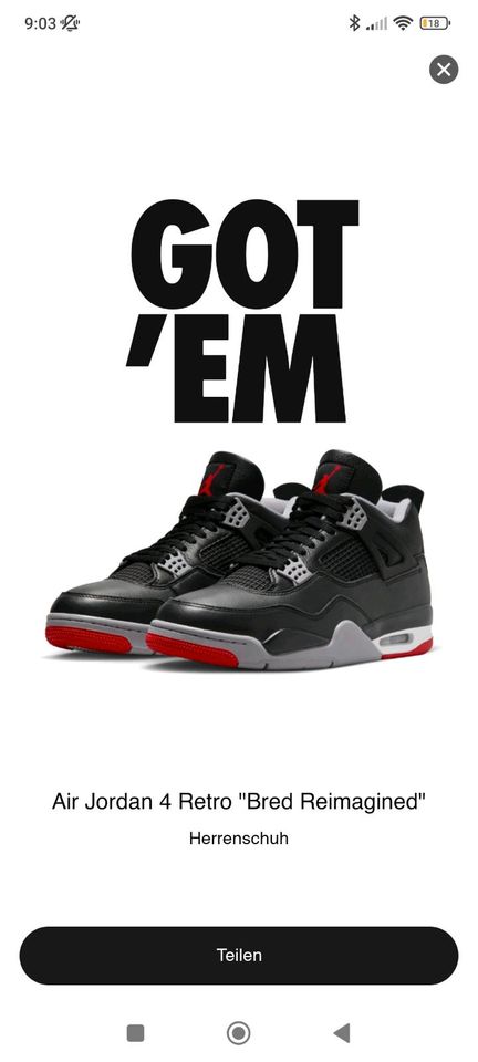 Jordan 4 Bred Reimagined in Bremen